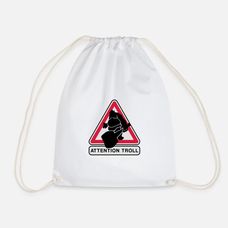 Troll - Drawstring Bag - white