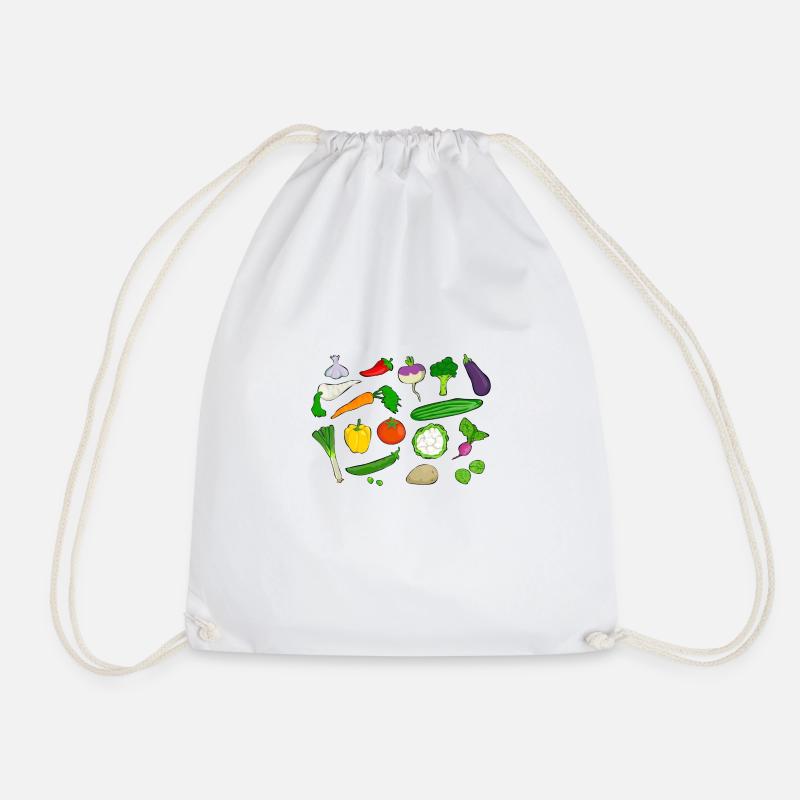 vegetables - Drawstring Bag - white