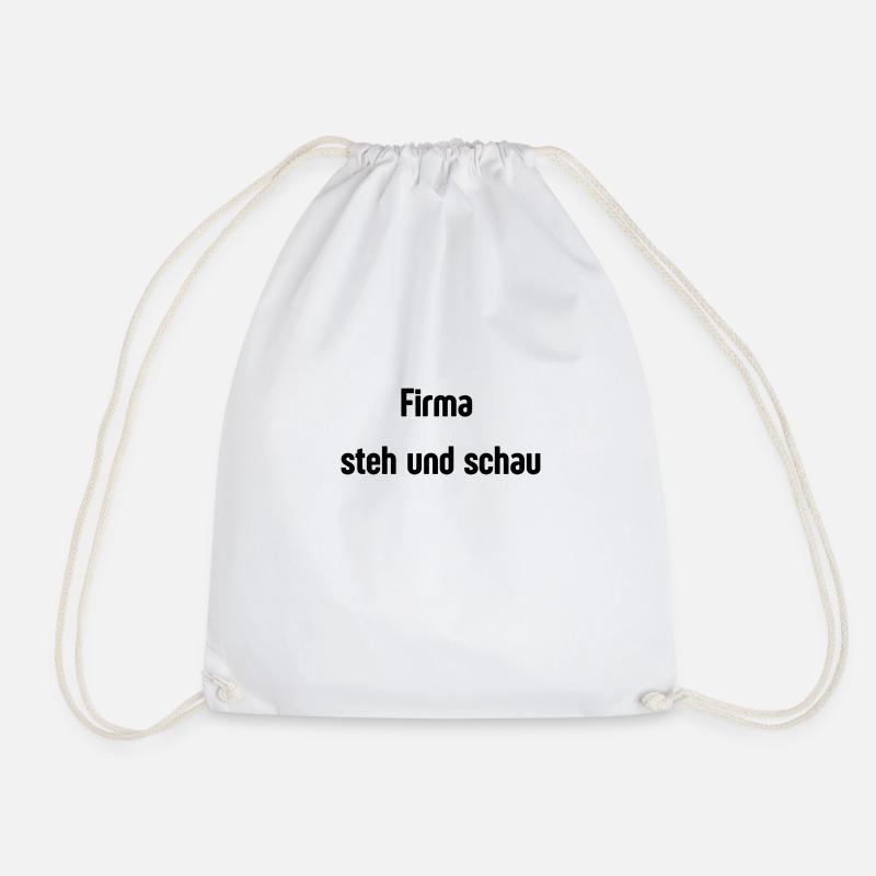Firma steh und schau - Turnbeutel - Weiß