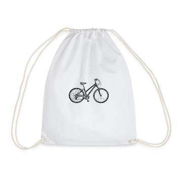 Fahrrad - Turnbeutel - Weiß - Vorne