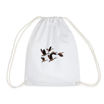 ducks - Drawstring Bag - white - Front