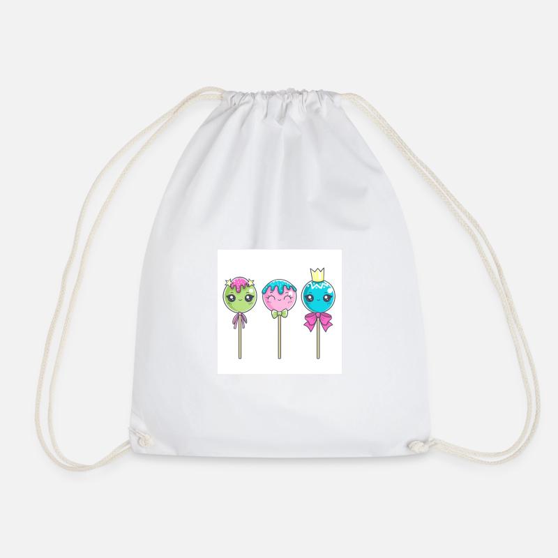 Lollipops - Drawstring Bag - white