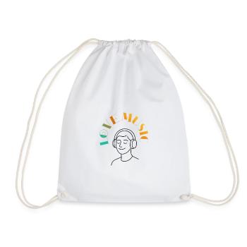 Music is life - Drawstring Bag - white - Front