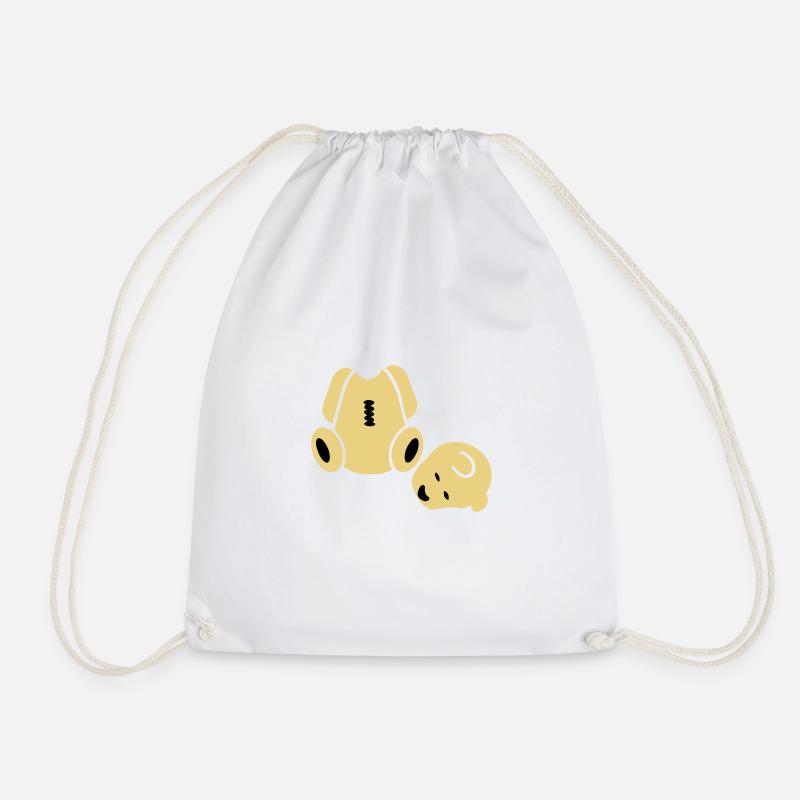 Geköpfter Teddnär / Headless Teddy Bear (2c) - Turnbeutel - Weiß