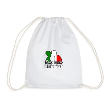Küss mich Italienisch Geschenk - Turnbeutel - Weiß - Vorne