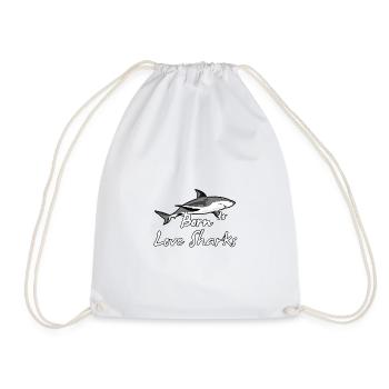 Né pour aimer les requins Requin Requin Animal Love Cadeau - Sac de sport léger - blanc - Devant