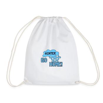 Neige d’hiver drôle de cadeau - Sac de sport léger - blanc - Devant