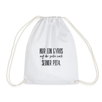 Funny Greek Saying Greece Gift - Drawstring Bag - white - Front