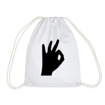 scuba diving - Drawstring Bag - white - Front