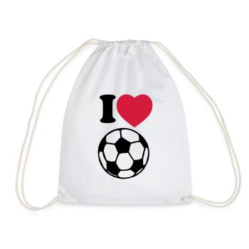 i_love_football - Turnbeutel - Weiß - Vorne