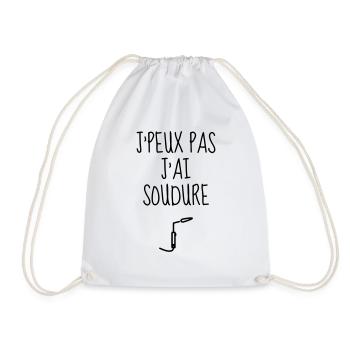 Welding Welder Schweißer Soudage Soudeur - Drawstring Bag - white - Front
