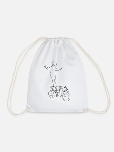 Motor Life - Drawstring Bag - white