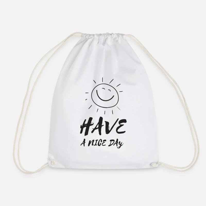 Have Nice Day - Drawstring Bag - white