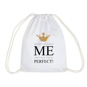 Avant de ME JUGER, assurez-vous d’être parfait - Sac de sport léger - blanc - Devant