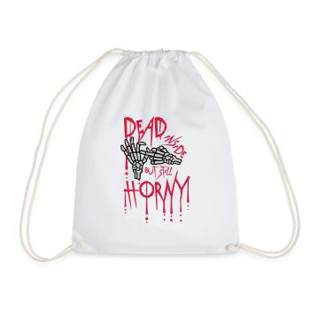 dead inside but horny - Turnbeutel - Weiß - Vorne