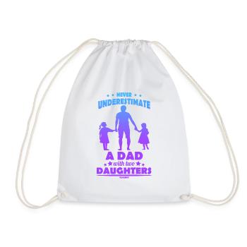 Papa Fille Enfant Fête des Pères Fille Cadeau - Sac de sport léger - blanc - Devant