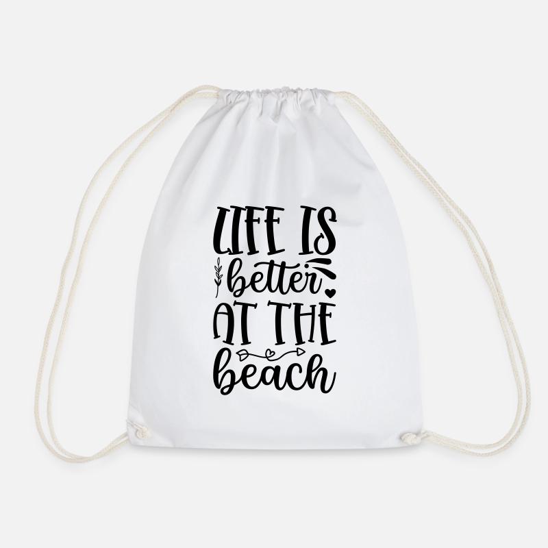 3 life is better at the beach - Turnbeutel - Weiß