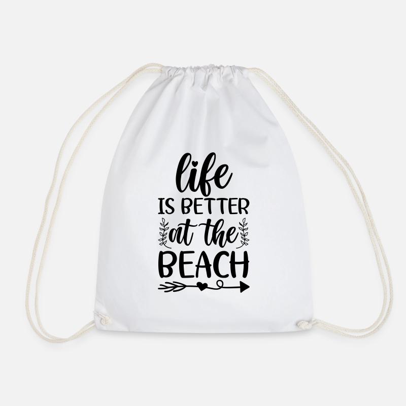 2 life is better at the beach - Turnbeutel - Weiß
