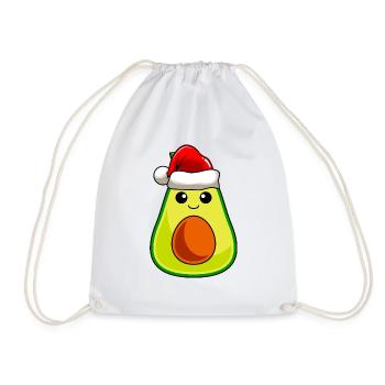 Avokado Weihnachten Comic Xmas - Turnbeutel - Weiß - Vorne