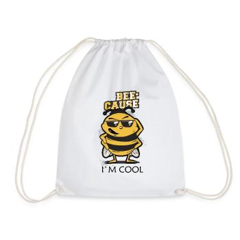 BEE-CAUSE I´M COOL I BIENE I IMKER - Turnbeutel - Weiß - Vorne