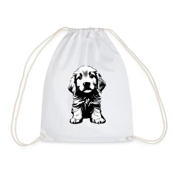 Labrador, propriétaire du chiot Labrador Retriever - Sac de sport léger - blanc - Devant