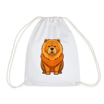 Admirez le charme royal d’un Chow Chow dans cet étourdissement - Sac de sport léger - blanc - Devant