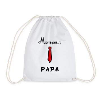 FROHER VATERTAG. PAPA. VATERTAG - Turnbeutel - Weiß - Vorne