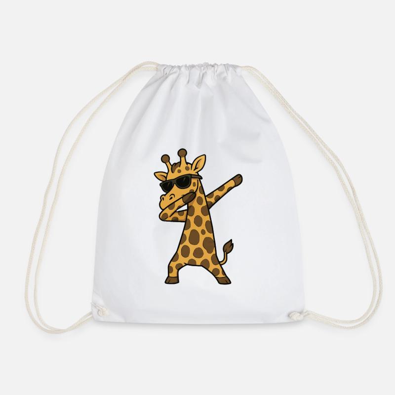 giraffe dabbing - Turnbeutel - Weiß