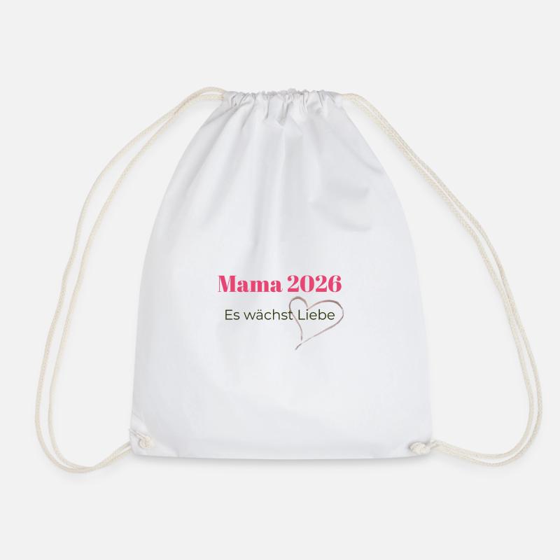 mama_2026-_es_waechst_liebe - Turnbeutel - Weiß