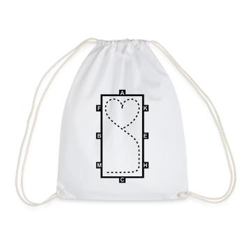 Dressage Riding heart - Dressage Equitation coeur - Sac de sport léger - blanc - Devant
