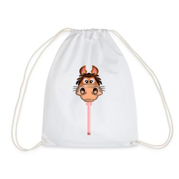 Hobby Horses - Hobby Horsing - Drawstring Bag - white - Front