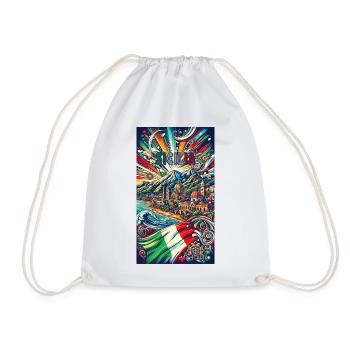 Design de voyage en Sicile et en Italie - Sac de sport léger - blanc - Devant