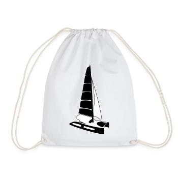 Catamaran design by Nicolas POITEVIN - Sac de sport léger - blanc - Devant