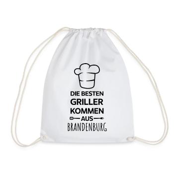 The best grillers come from Brandenburg / Grill - Drawstring Bag - white - Front