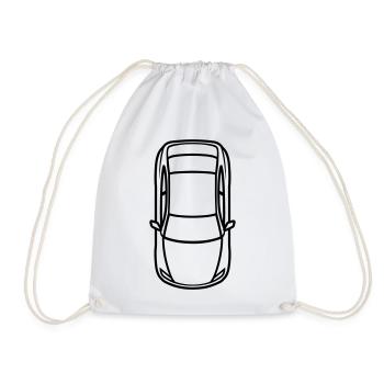 Auto - Turnbeutel - Weiß - Vorne