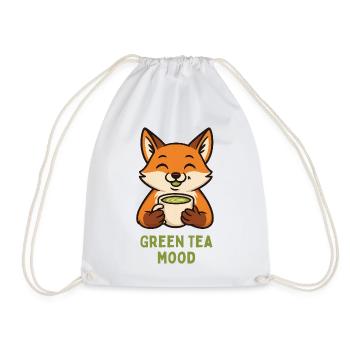 Fox Tea-Mood Green Tea - Drawstring Bag - white - Front
