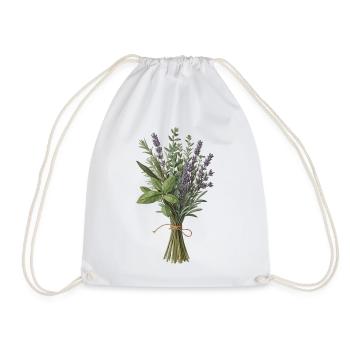 Kräuterstrauss – Botanical Vintage - Turnbeutel - Weiß - Vorne