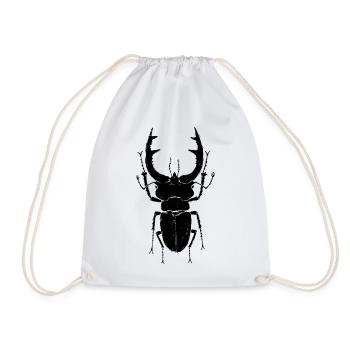 Hirschkäfer Entomologie Wildnis - Turnbeutel - Weiß - Vorne
