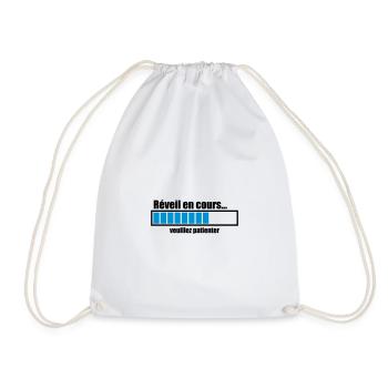 anniversaire papa - humour - réveil en cours - Sac de sport léger - blanc - Devant