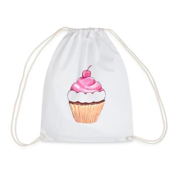 Amour de petit gâteau de cerise - Sac de sport léger - blanc - Devant