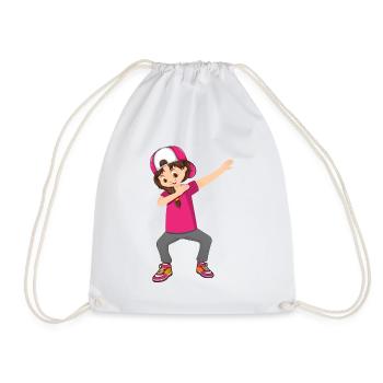 First Grader Dub Girls Enrollment Student - Drawstring Bag - white - Front