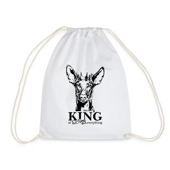Pharaonenhund King of everything Spruch Hunde - Turnbeutel - Weiß - Vorne