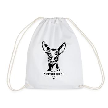 Pharaoh Hound Mom Dogs Pharaoh Dog Wilsigns - Drawstring Bag - white - Front