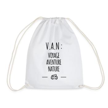 V.A.N. : Voyage Aventure Nature - Sac de sport léger - blanc - Devant