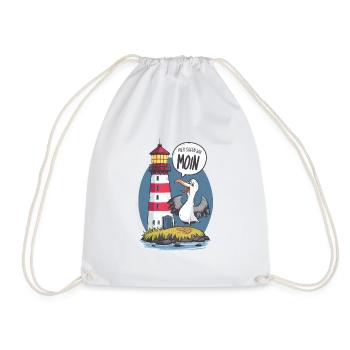 We say Moin here - Drawstring Bag - white - Front