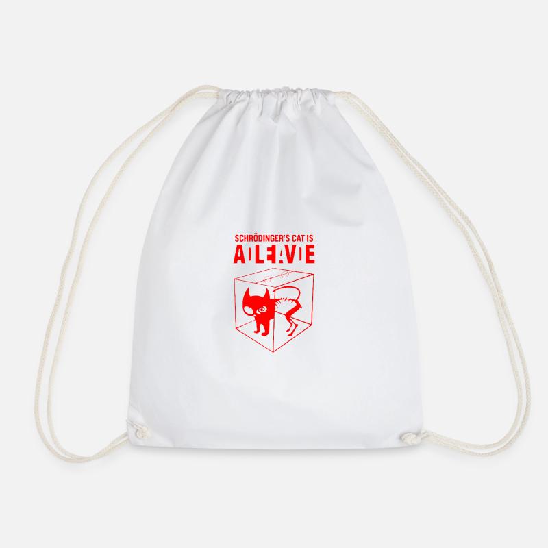 Schrödinger's Cat - Drawstring Bag - white