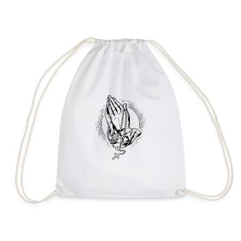 Prier Rosaire Prier Prier Mains Rosaire Dieu - Sac de sport léger - blanc - Devant