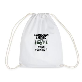 ce qui se passe au camping - Sac de sport léger - blanc - Devant