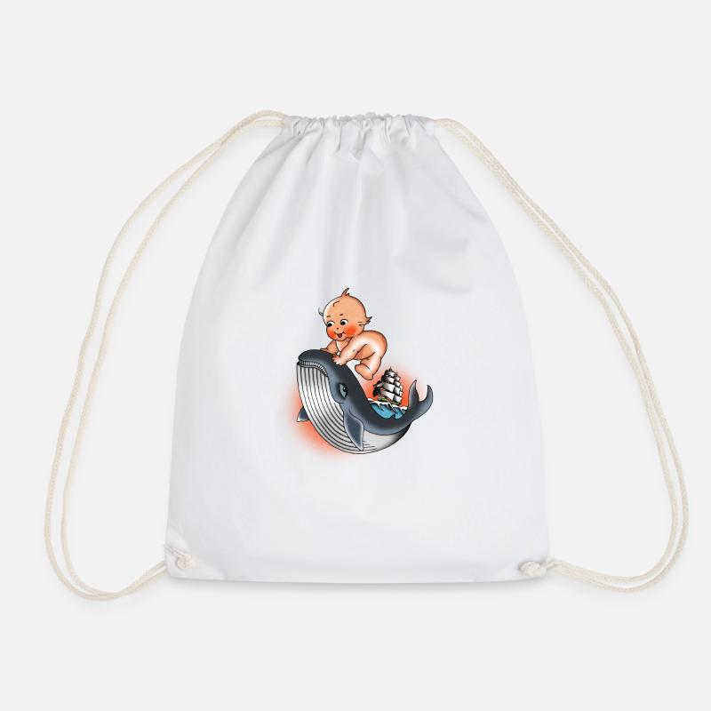 Kewpie - Drawstring Bag - white