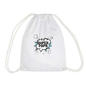 super papa/dad cadeau fête des pères - Sac de sport léger - blanc - Devant